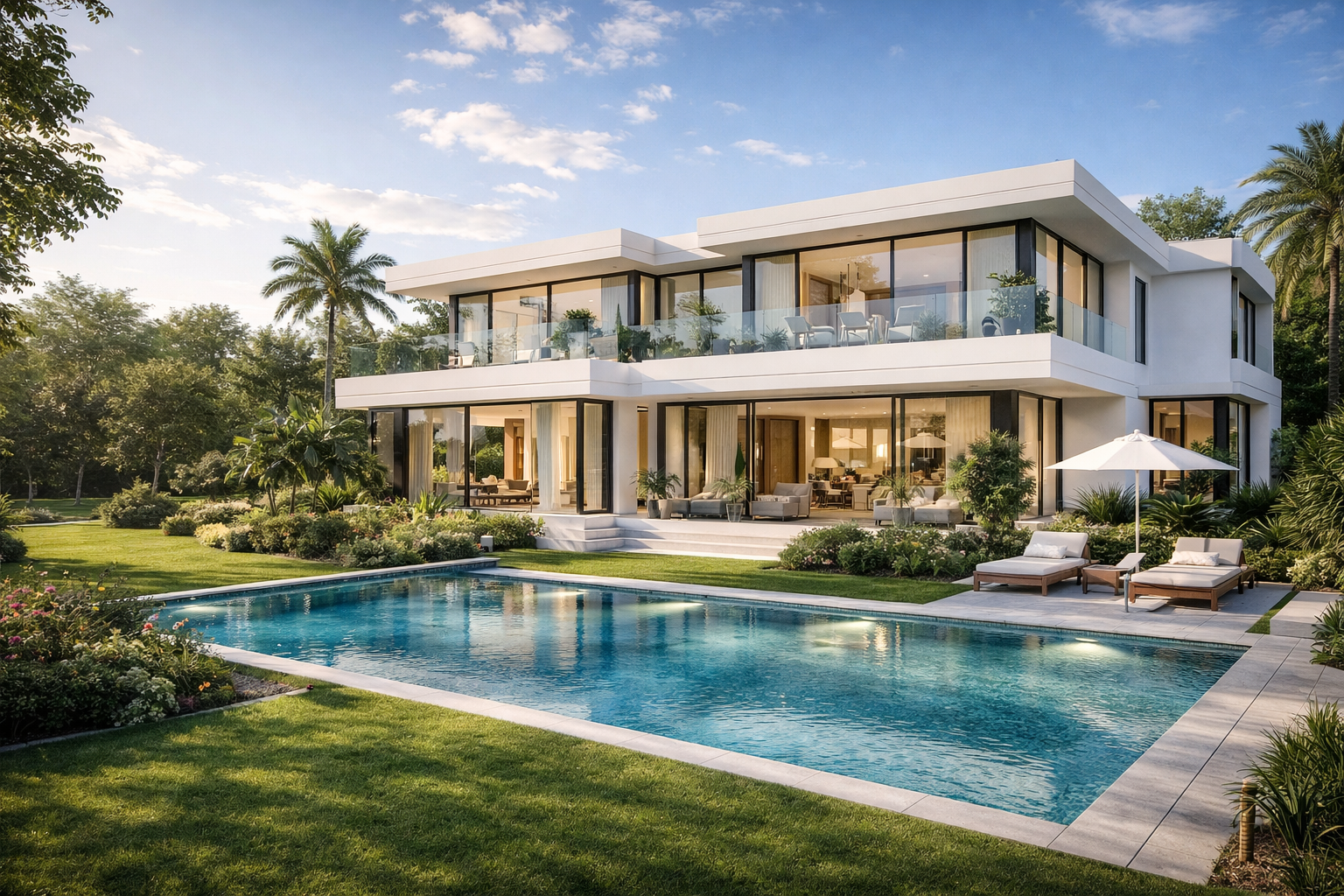 Luxury property landscape